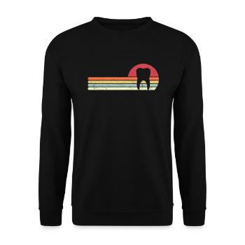 Conception de dentiste. Produit dentaire de style rétro - Sweat-shirt Unisexe - noir - Devant - Alina (178cm) & Michal (187cm)
