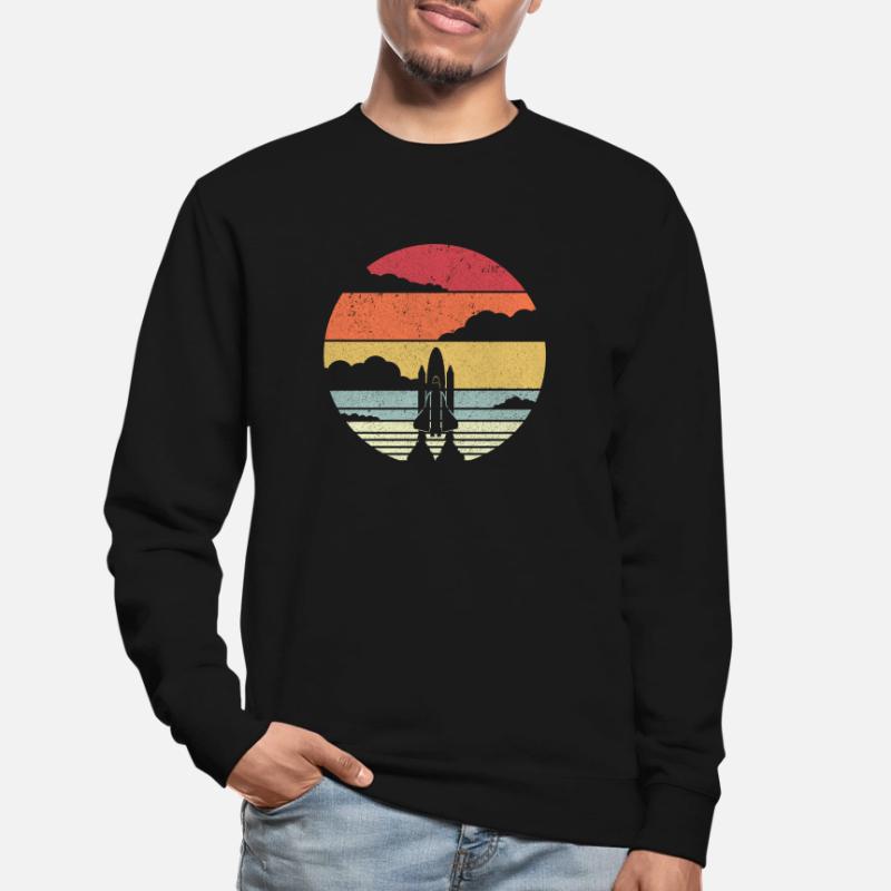 Space Shuttle Design. Retro Style Rocket Launch Unisex Sweatshirt