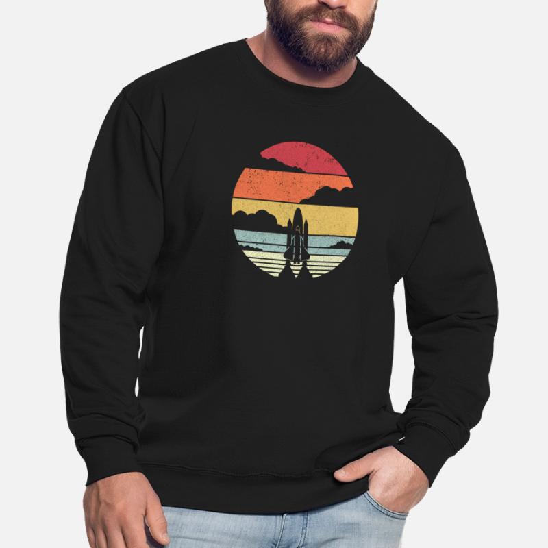 Space Shuttle Design. Retro Style Rocket Launch Unisex Sweatshirt