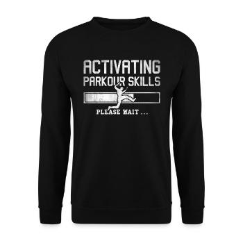 Freerunner Parkour Jumping Freerunning - Unisex Sweatshirt - black - Front - Alina (178cm) & Michal (187cm)