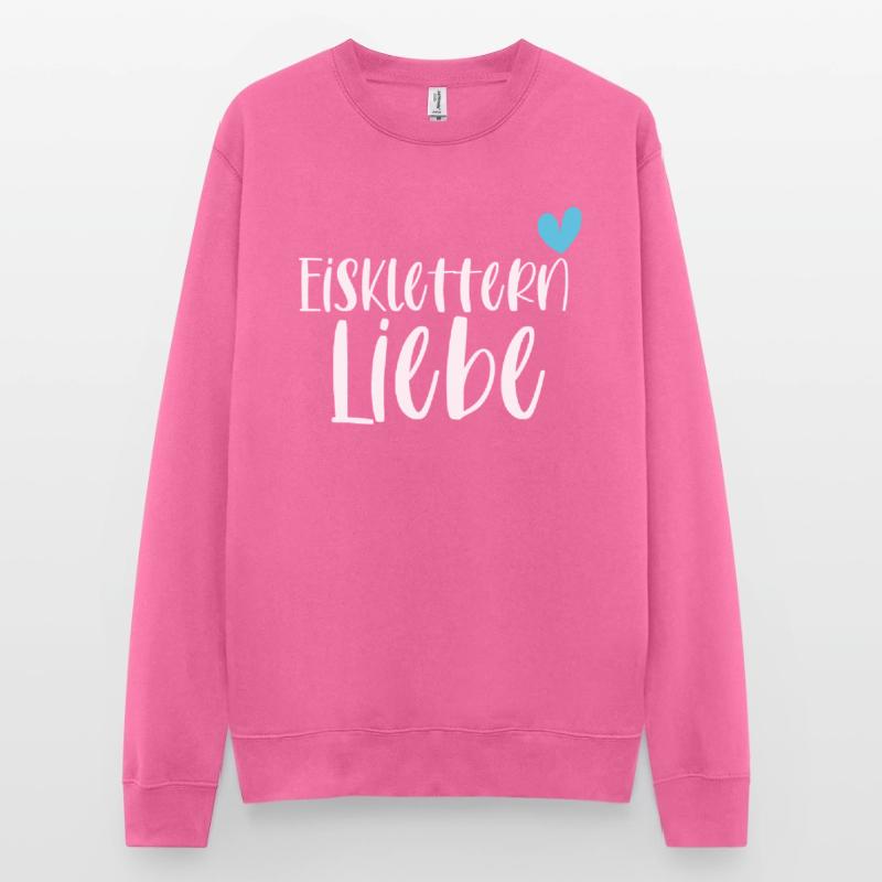 Klettern Eisklettern Liebe Eispickel Geschenk Unisex Pullover