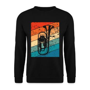 Euphonium Corn Orchestra Musiciens Instrument à vent - Sweat-shirt Unisexe - noir - Devant - Alina (178cm) & Michal (187cm)