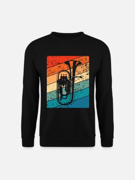 Euphonium Horn Orchester Musiker Blasinstrument - Unisex Pullover - Schwarz