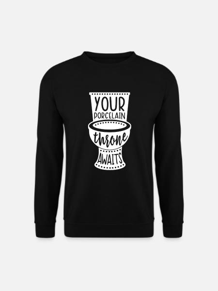 Klo | Thron Geschenk Lustig König - Unisex Pullover - Schwarz