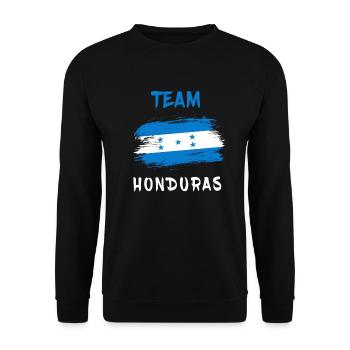 Honduras team flag design - Unisex Sweatshirt - black - Front - Alina (178cm) & Michal (187cm)