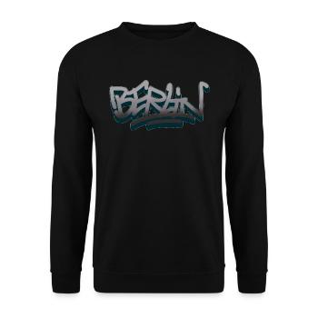 Berlin Graffiti Shirt Style streetart culte urbain - Sweat-shirt Unisexe - noir - Devant - Alina (178cm) & Michal (187cm)