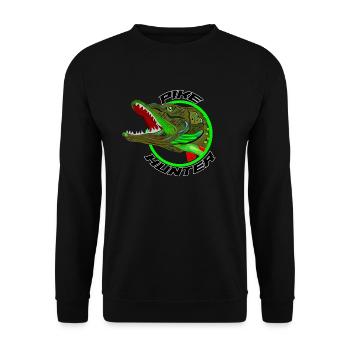Hechtjäger - Unisex Pullover - Schwarz - Vorne - Alina (178cm) & Michal (187cm)