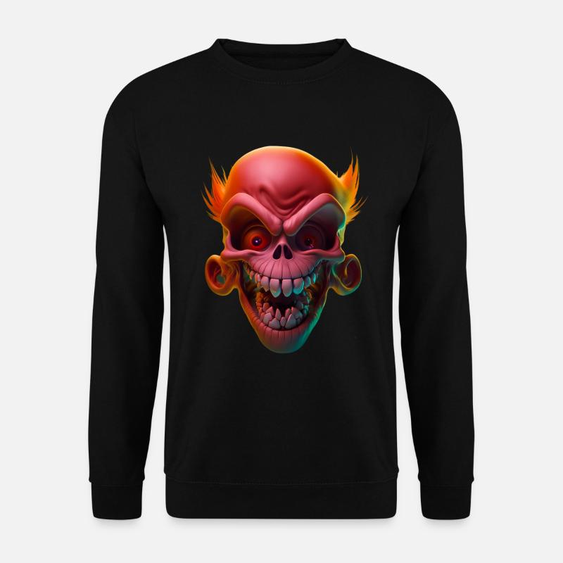 Red laughing Skull - Unisex Sweatshirt - black