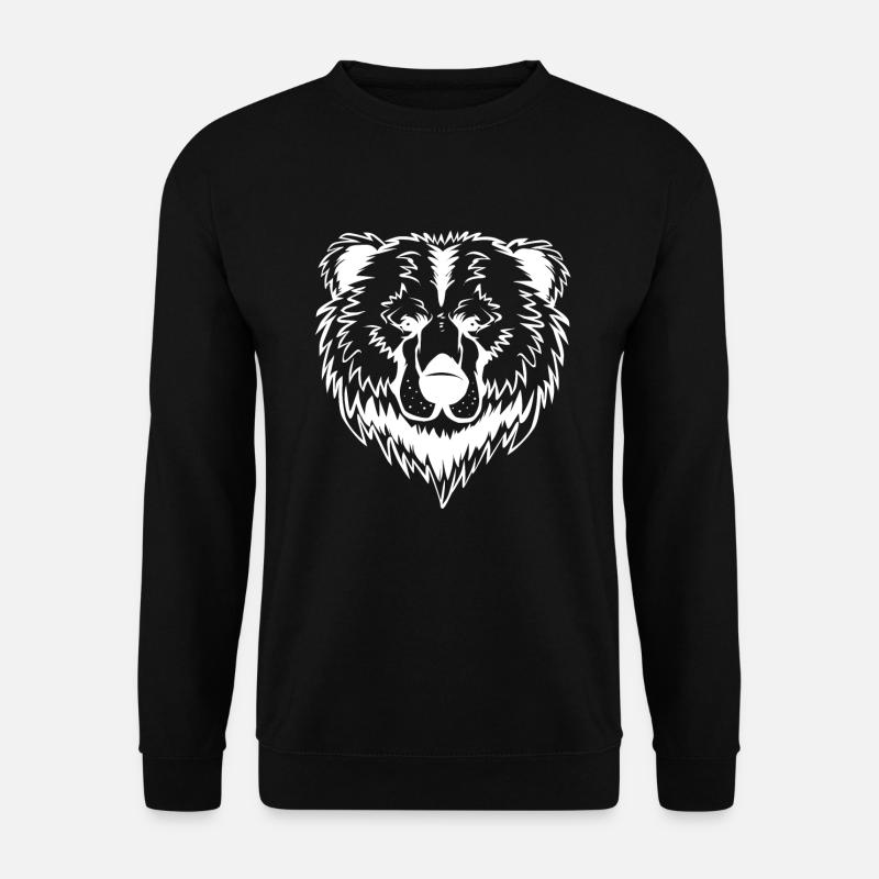Brown Bear Silhouette - Unisex Sweatshirt - black