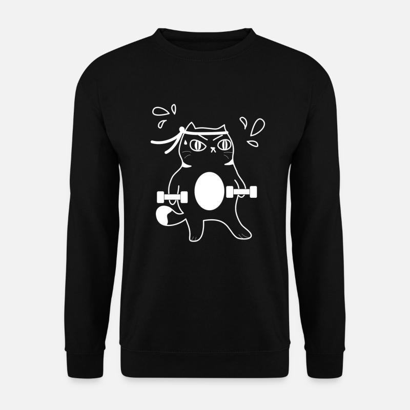 Katzen Workout - Unisex Pullover - Schwarz