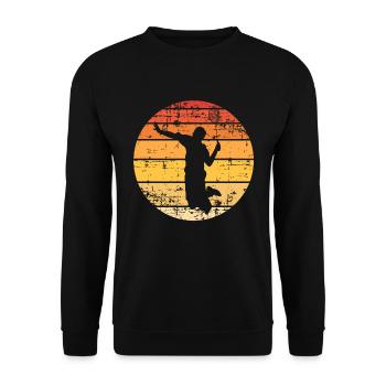 Federball Badminton et passion - Sweat-shirt Unisexe - noir - Devant - Alina (178cm) & Michal (187cm)