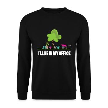 Garten Büro - Unisex Pullover - Schwarz - Vorne - Alina (178cm) & Michal (187cm)