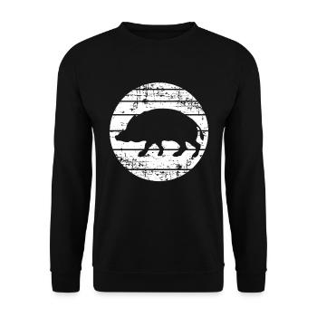 Sanglier - Sweat-shirt Unisexe - noir - Devant - Alina (178cm) & Michal (187cm)