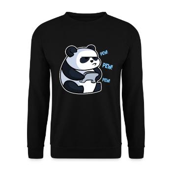 Gaming Panda - Unisex Pullover - Schwarz - Vorne - Alina (178cm) & Michal (187cm)