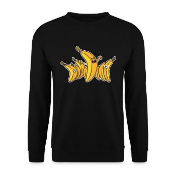 Banane en colère - Sweat-shirt Unisexe - noir - Devant - Alina (178cm) & Michal (187cm)