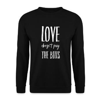 Liebe Und Rechnungen - Unisex Pullover - Schwarz - Vorne - Alina (178cm) & Michal (187cm)