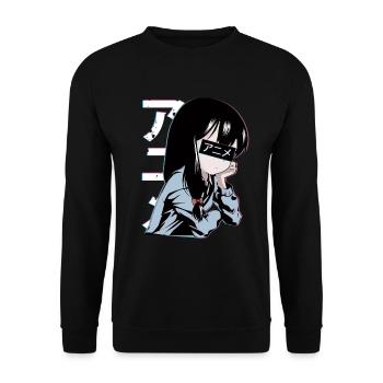 Anime Filles - Sweat-shirt Unisexe - noir - Devant - Alina (178cm) & Michal (187cm)