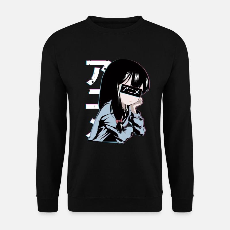 Anime Mädchen - Unisex Pullover - Schwarz