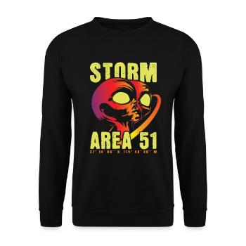 Storm Area 51 - Unisex Sweatshirt - black - Front - Alina (178cm) & Michal (187cm)