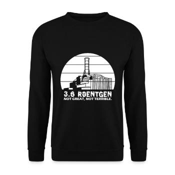3.6 Roentgen Not Great - Unisex Pullover - Schwarz - Vorne - Alina (178cm) & Michal (187cm)