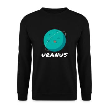 Uranus - Unisex Sweatshirt - black - Front - Alina (178cm) & Michal (187cm)