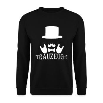 Trauzeuge - Unisex Pullover - Schwarz - Vorne - Alina (178cm) & Michal (187cm)