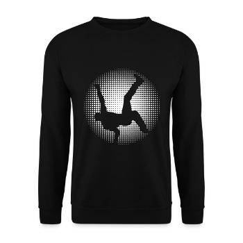 Breakdance B-Boy - Unisex Pullover - Schwarz - Vorne - Alina (178cm) & Michal (187cm)
