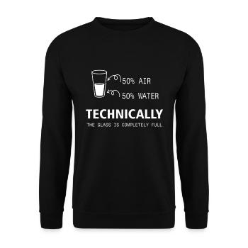 Nerdy Glas Funny - Unisex Sweatshirt - black - Front - Alina (178cm) & Michal (187cm)