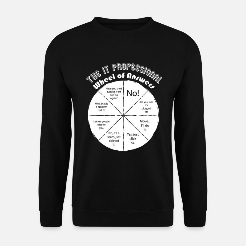 Computer Support Drôle - Sweat-shirt Unisexe - noir