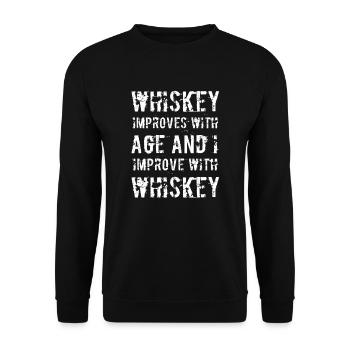 whiskey - Unisex Sweatshirt - black - Front - Alina (178cm) & Michal (187cm)