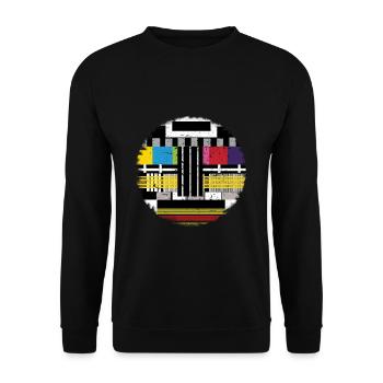Image de test de télévision rétro - Sweat-shirt Unisexe - noir - Devant - Alina (178cm) & Michal (187cm)