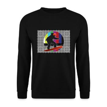 TV signal snowboard - Unisex Sweatshirt - black - Front - Alina (178cm) & Michal (187cm)