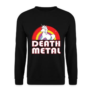 Licornes Death Metal - Sweat-shirt Unisexe - noir - Devant - Alina (178cm) & Michal (187cm)