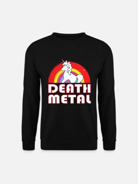 Death Metal Einhörner - Unisex Pullover - Schwarz