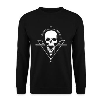 Totenkopf - Unisex Pullover - Schwarz - Vorne - Alina (178cm) & Michal (187cm)