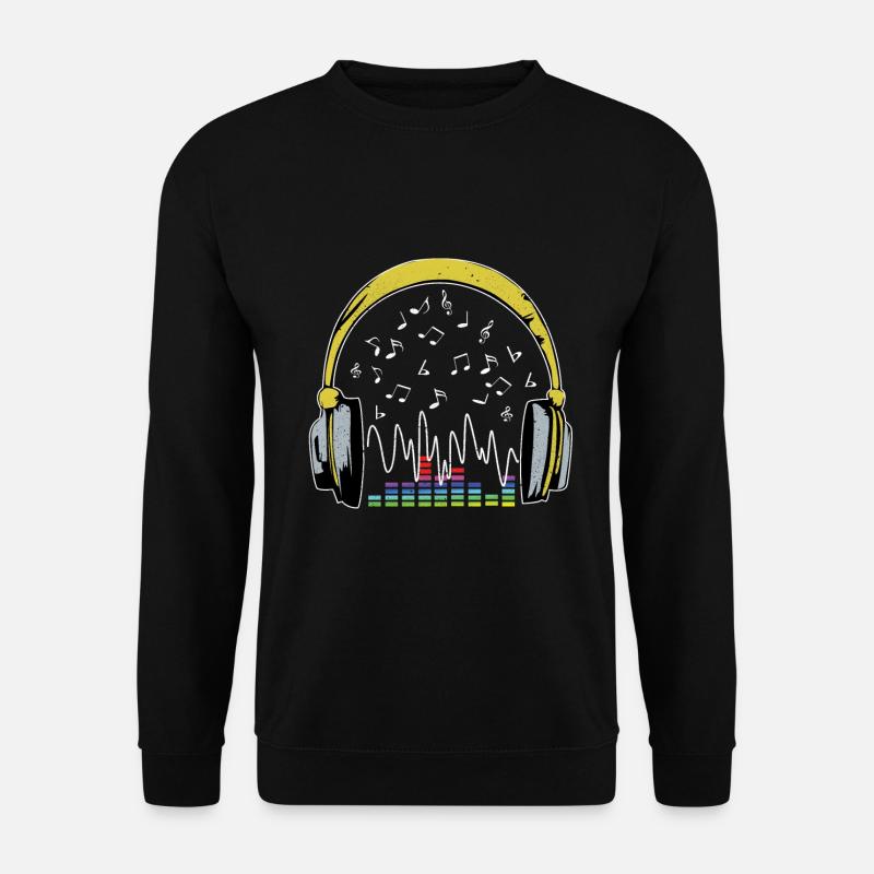 Headset Musik - Unisex Pullover - Schwarz