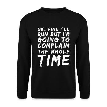 Running Funny - Unisex Sweatshirt - black - Front - Alina (178cm) & Michal (187cm)