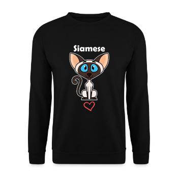 Siamese - Unisex Sweatshirt - black - Front - Alina (178cm) & Michal (187cm)