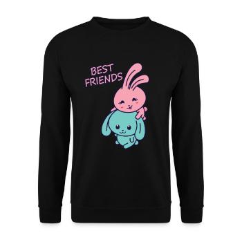 Best friends - Unisex Sweatshirt - black - Front - Alina (178cm) & Michal (187cm)