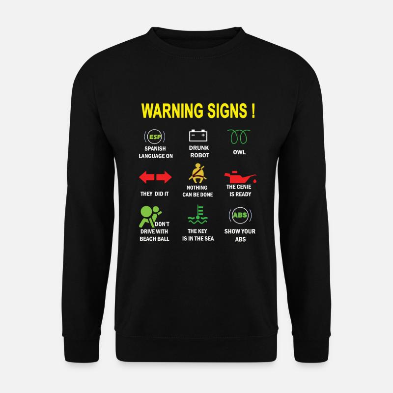 Kontrollleuchten Auto - Unisex Pullover - Schwarz