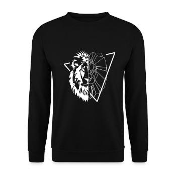 lion's head - Unisex Sweatshirt - black - Front - Alina (178cm) & Michal (187cm)