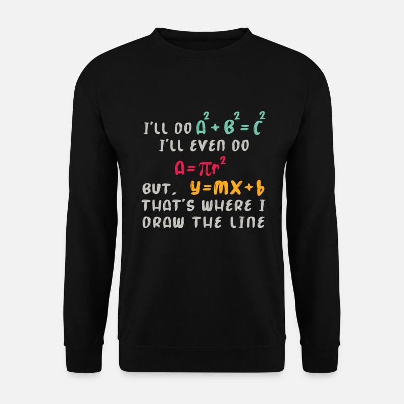 Math Funny Nerd - Unisex Sweatshirt - black