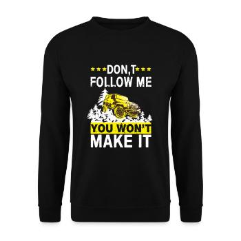 SUVs - Unisex Sweatshirt - black - Front - Alina (178cm) & Michal (187cm)