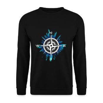 Kompass Entdecker Reise - Unisex Pullover - Schwarz - Vorne - Alina (178cm) & Michal (187cm)