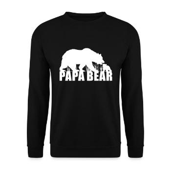 Daddy Bear - Unisex Sweatshirt - black - Front - Alina (178cm) & Michal (187cm)