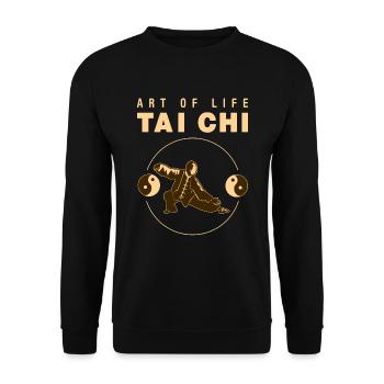 Tai chi - Sweat-shirt Unisexe - noir - Devant - Alina (178cm) & Michal (187cm)
