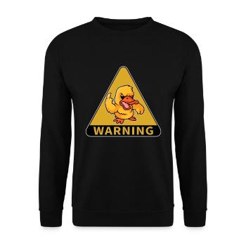 Avertissement sur le canard - Sweat-shirt Unisexe - noir - Devant - Alina (178cm) & Michal (187cm)