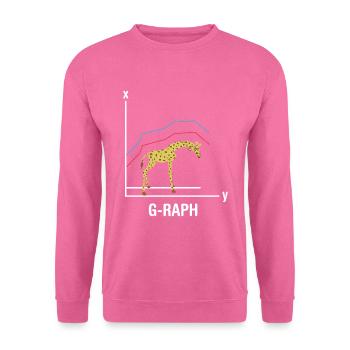 Giraffes graph - Unisex Sweatshirt - pink - Front