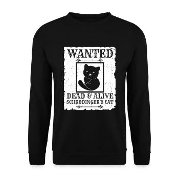 Schrödingers Katze - Unisex Pullover - Schwarz - Vorne - Alina (178cm) & Michal (187cm)