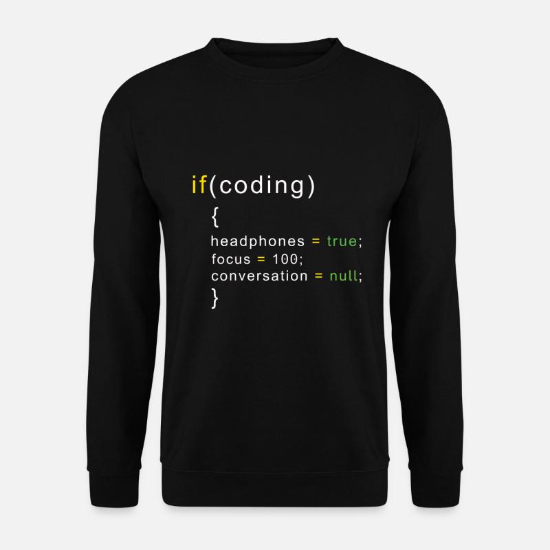 Coder coding - Unisex Sweatshirt - black
